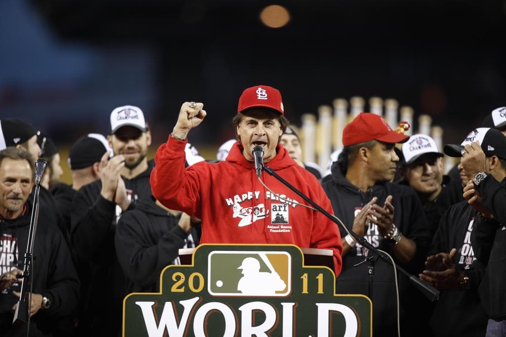 Three days after leading the St. Louis Cardinals to a World Series championship, Tony La Russa announced his retirement. (AP)