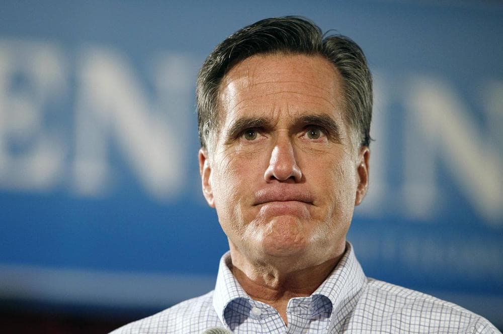 GOP presidential hopeful, former Gov. Mitt Romney at a town hall event in Peterborough, N.H., on Saturday. (AP)