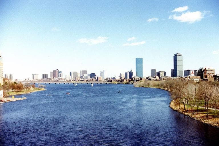 The view of the Charles River from the BU Bridge. (Courtesy: wallyg/Flickr)