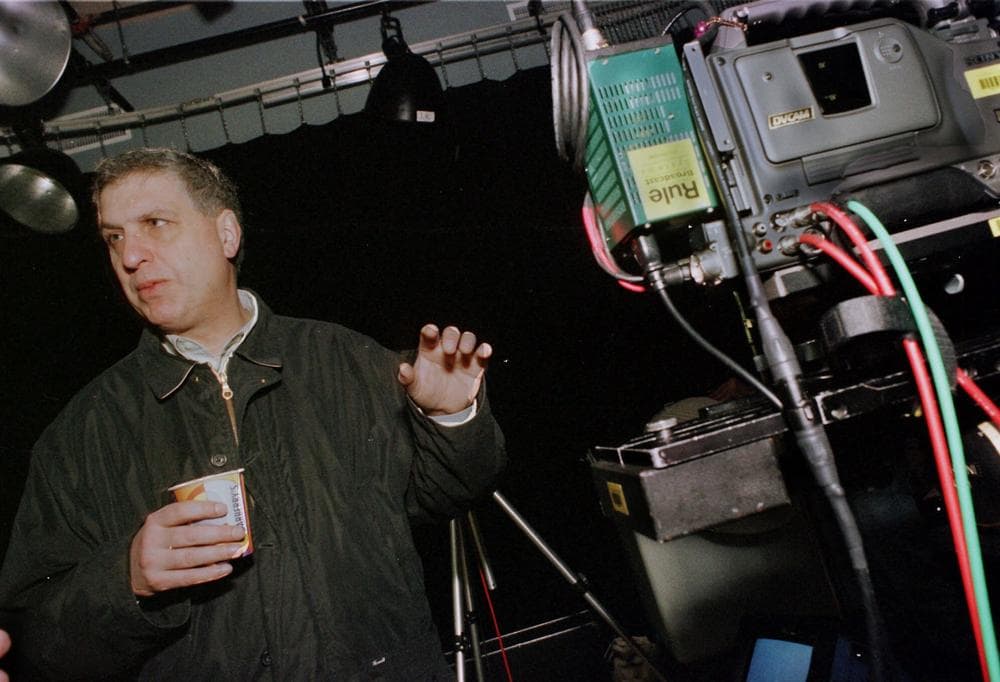Filmmaker Errol Morris, gestures as he works at a studio in Cambridge, Mass. in 2000. (AP)