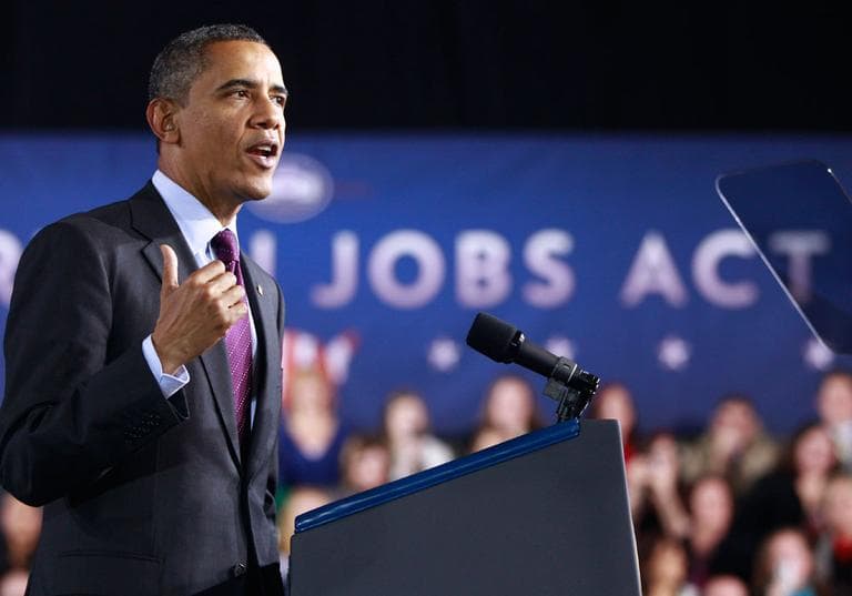 President Obama speaks Tuesday at Manchester High School Central in Manchester, N.H. (AP)