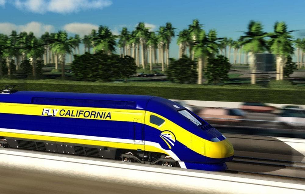 This image provided by the California High-Speed Rail Authority shows an artist's conception of a high-speed rail car in California. (AP/California High-Speed Rail Authority)