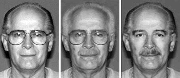 A 1994 photograph of James &quot;Whitey&quot; Bulger, left, and two age-enhanced photographs produced in 2008, appear on the FBI's list of 10 most wanted fugitives. (AP)
