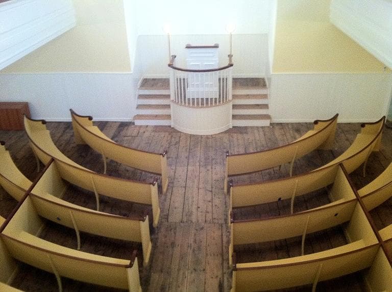 Interior of the restored African Meeting House (Delores Handy/WBUR)