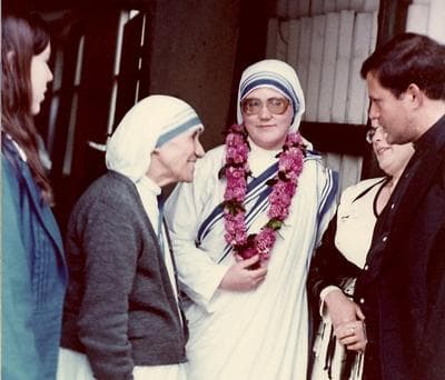 Sister Donata (Mary Johnson) with Mother Theresa at her first profession of vows, in Rome, June 8, 1980. (Courtesy) 
