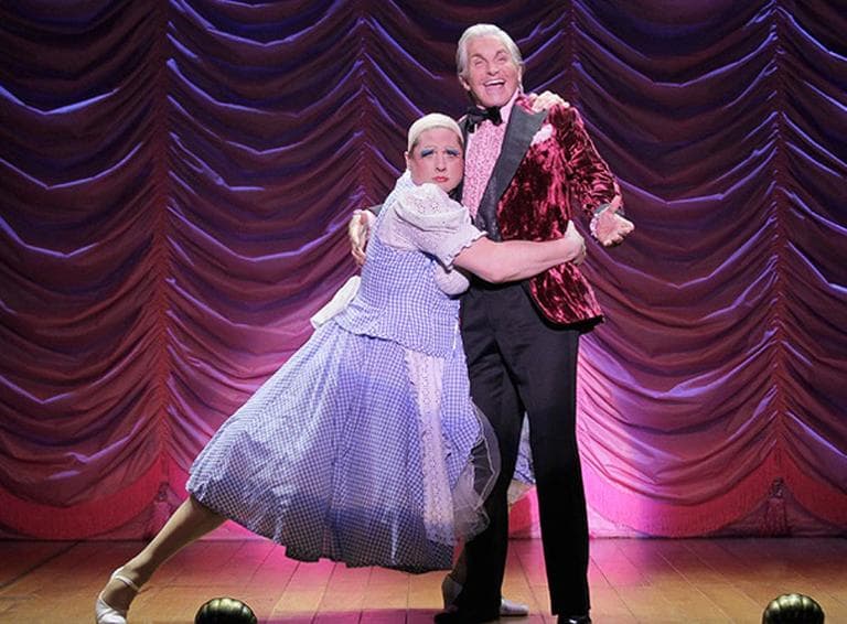 Christopher Sieber as Albin and George Hamilton as Georges in &quot;La Cage aux Folles,&quot; running through Dec. 18 (Courtesy of Broadway.com)