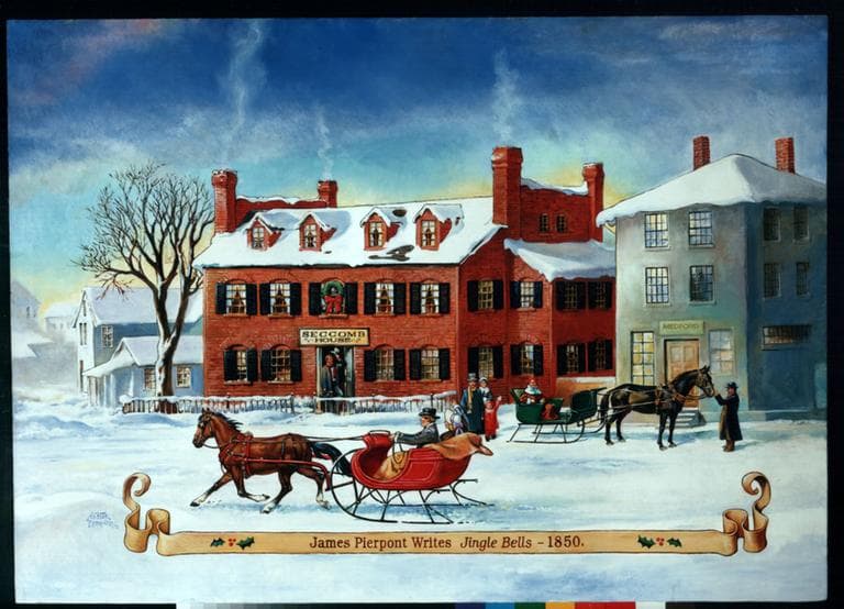 Seccomb House, which later became the Simpson Tavern, Medford. Illustration by Nestor Redondo, 1992. (Courtesy of the Medford Historical Society)