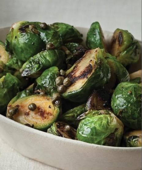 Roasted brussels sprouts, from "All About Roasting: A New Approach to the Classic Art" by Molly Stevens.(Courtesy W.W. Norton & Company)