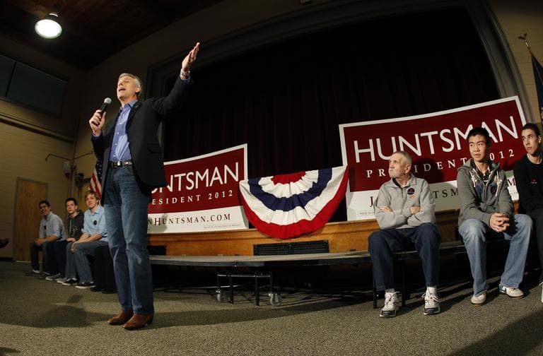 Republican presidential candidate and former Utah Gov. Jon Huntsman speaks during a town hall in Pelham, N.H., Wednesday. (AP)