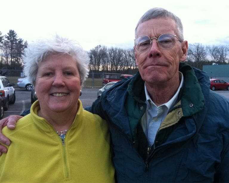 Susan and Bill Hennessey, in Exeter, N.H. (Martha Bebinger/WBUR)