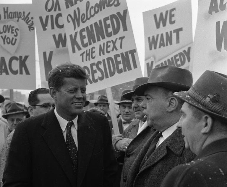 Sen. John F. Kennedy arrives in Nashua, N.H. on Jan. 25, 1960. (AP)