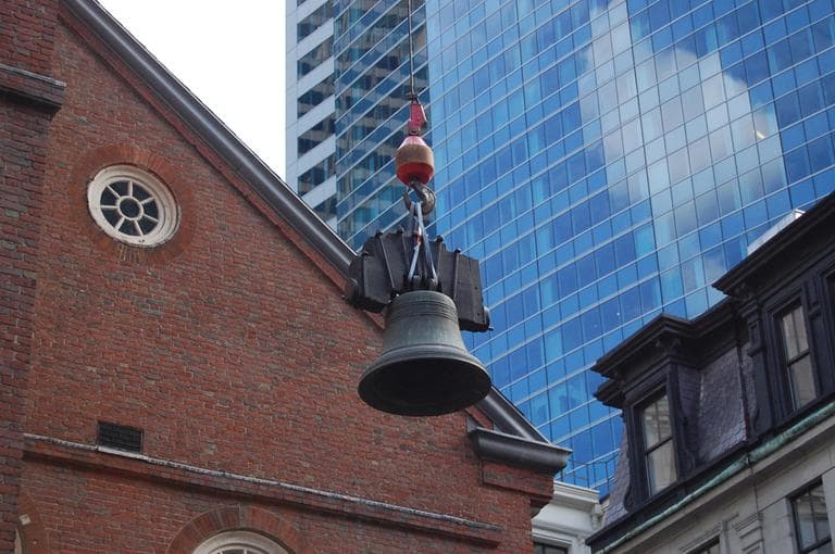 The bell at the Old South Meeting House. (Curt Nickish/WBUR)