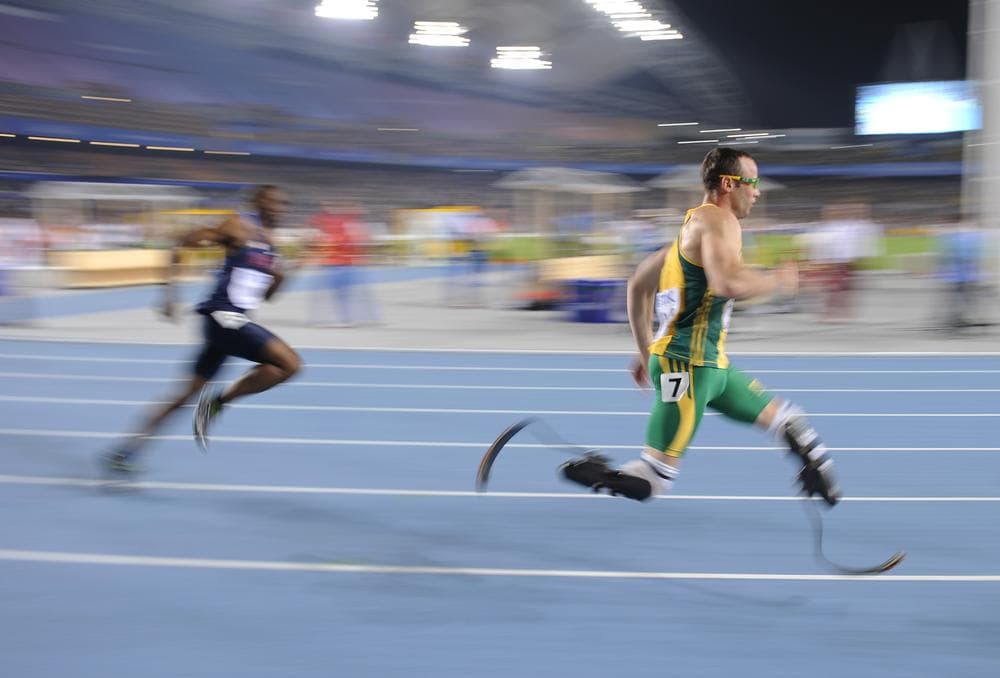 South Africa's Oscar Pistorius competes in the Men's 400m semifinal at the World Athletics Championships in South Korea in August. (AP)
