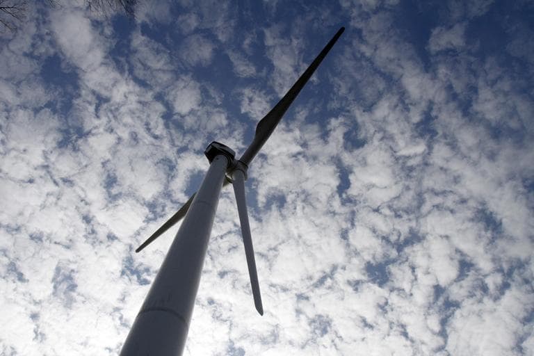 In this Oct. 27, 2011 photo, a wind turbine is seen at the First Wind project in Sheffield, Vt. Vermont Gov. Peter Shumlin wants the state to get 90 percent of its energy needs from renewable sources by 2050, largely eliminating the state's reliance on fossil fuels. (AP)