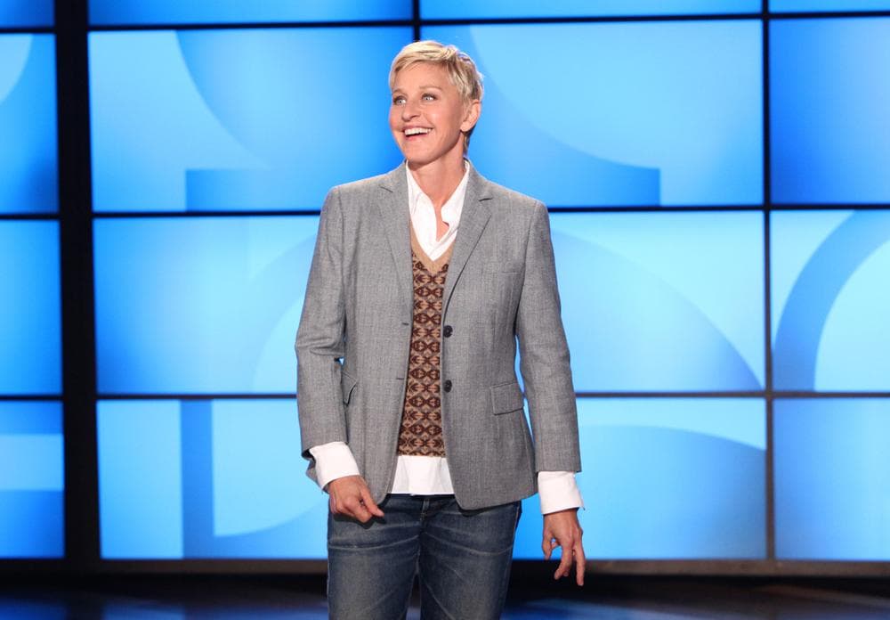 Talk show host Ellen DeGeneres during a taping of &quot;The Ellen DeGeneres Show.&quot; (AP)