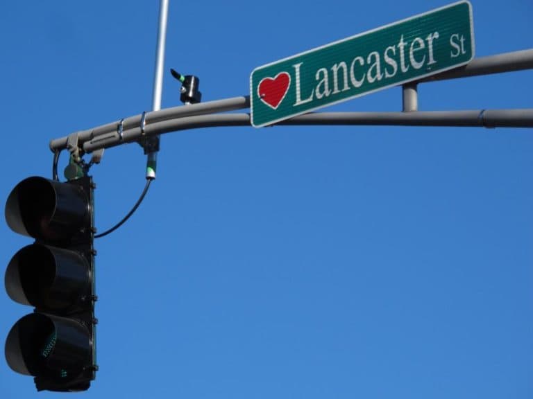 Numerous Worcester streets signs pay homage to Esther Howland's legacy as the &quot;Mother of the Valentine.&quot; (Andrea Shea/WBUR)