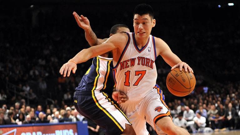 New York Knicks guard Jeremy Lin (No. 17) has taken the NBA by storm. (AP)
