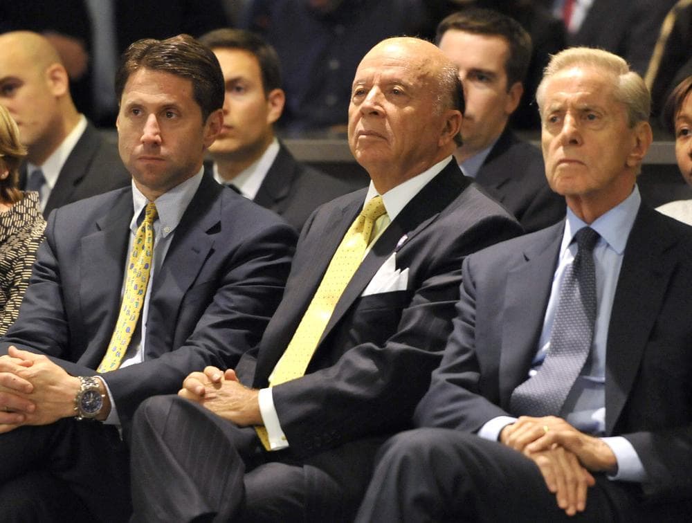 Jeff Wilpon (l), Saul Katz, and Fred Wilpon (r) allegedly used fraudulent profits from their investments with Bernie Madoff to pay salaries and run the New York Mets (AP) 