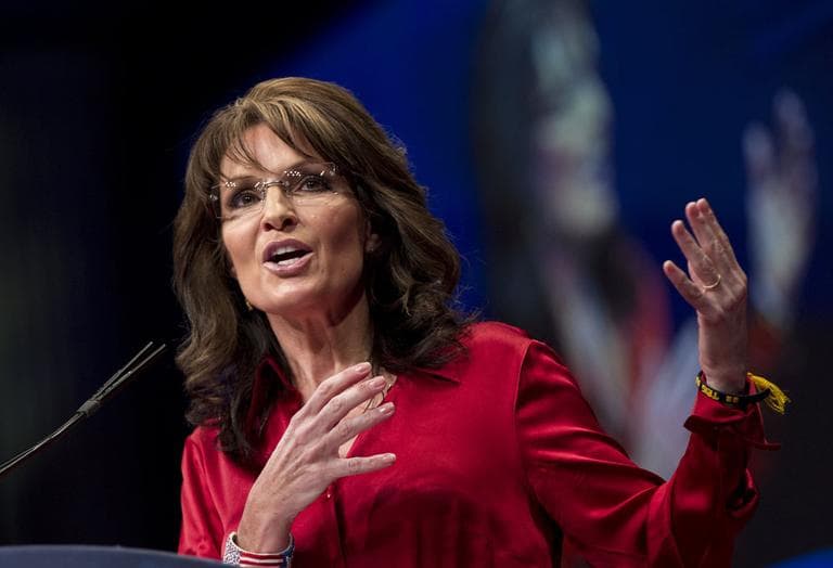 Sarah Palin, the GOP candidate for vice-president in 2008, and former Alaska governor, delivers the keynote address at the Conservative Political Action Conference (CPAC) in Washington,  Saturday, Feb. 11.  (AP)