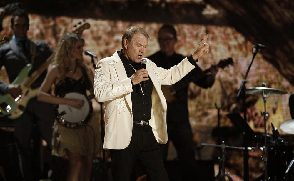 Glen Campbell performs during the 54th annual Grammy Awards in Los Angeles in February. (AP)