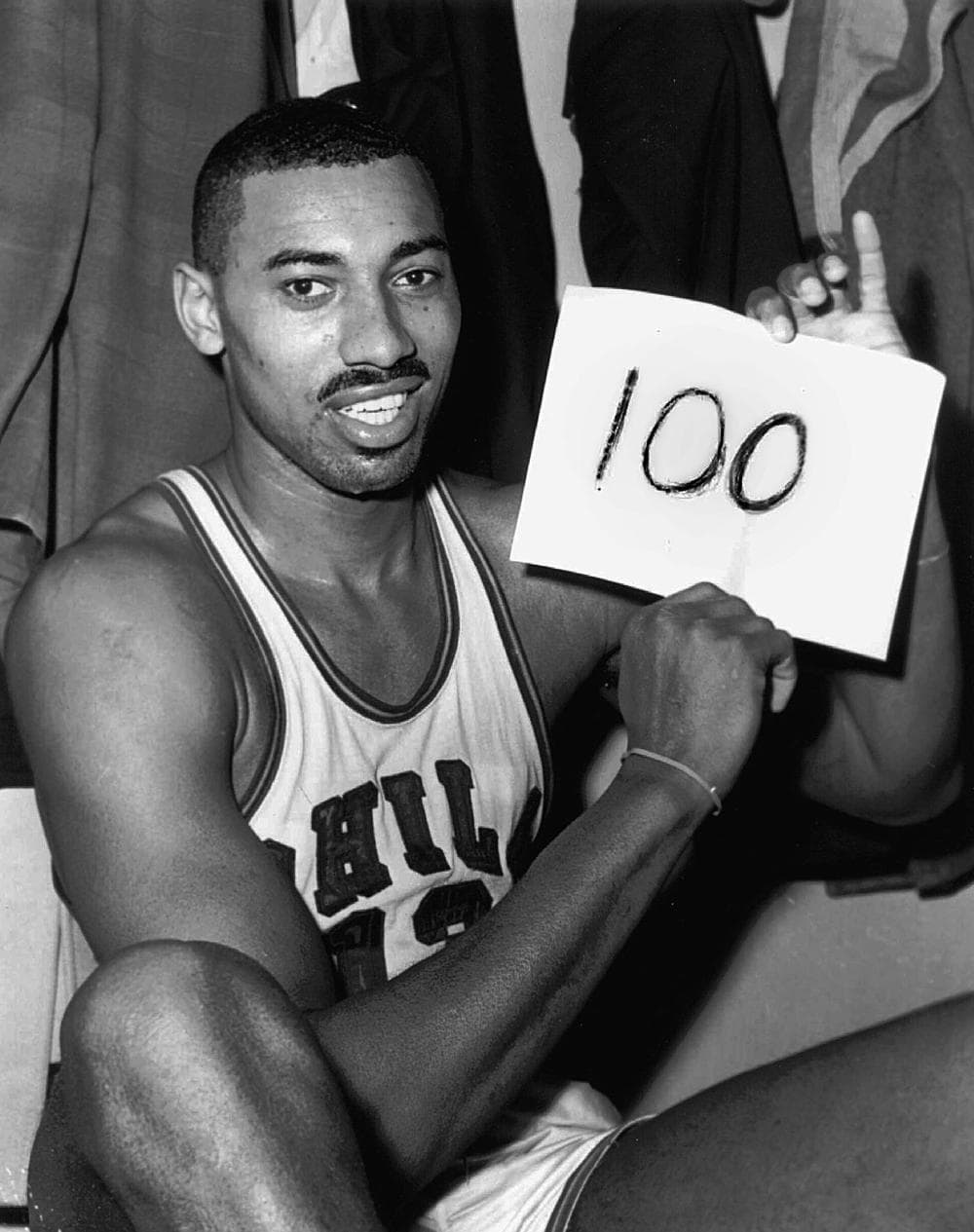 Wilt Chamberlain after his 100 point game in 1962. (AP)