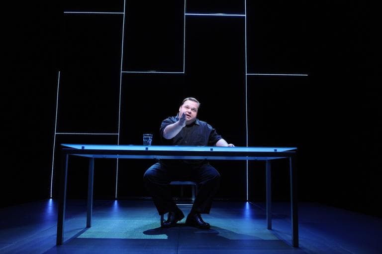 Mike Daisey is shown in a scene from &quot;The Agony and The Ecstasy of Steve Jobs.&quot; (AP Photo/Stan Barouh)