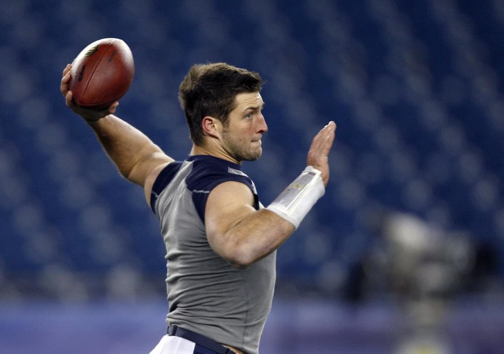 Tim Tebow's days in Denver have come to an end.  He was traded to the New York Jets on Wednesday. (AP)