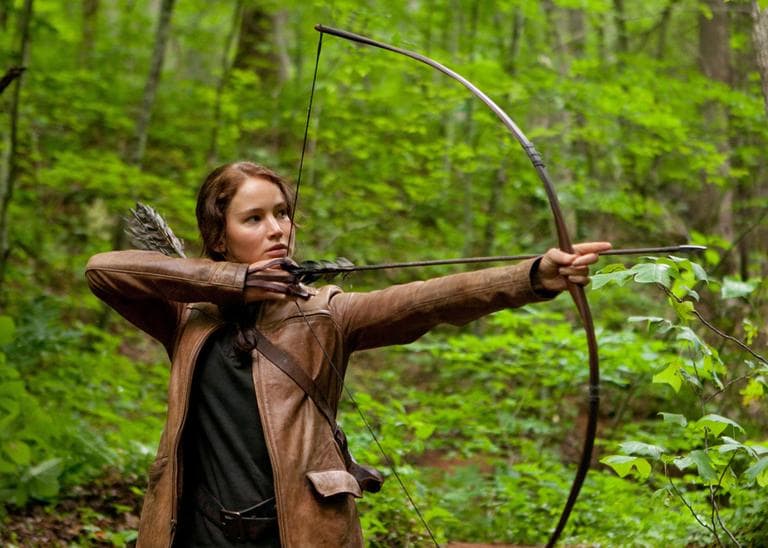 In this image released by Lionsgate, Jennifer Lawrence portrays Katniss Everdeen in a scene from &quot;The Hunger Games,&quot; set for release on March 23, 2012.  (AP)