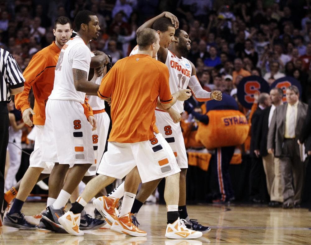 Syracuse barely survived their game against Wisconsin on Thursday, but they did survive. They'll run into Ohio State on Saturday in Boston. (AP)