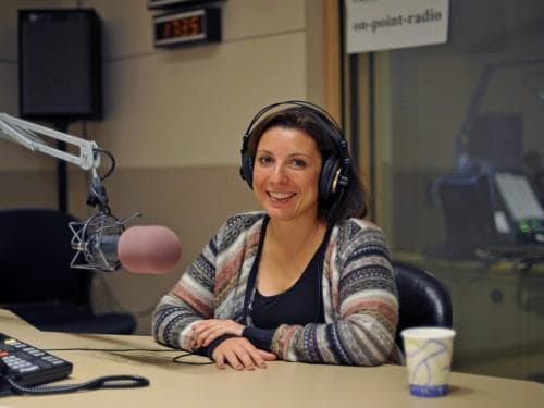 NPR&#039;s Lourdes Garcia-Navarro, during a 2011 visit to WBUR studios in Boston. (Alex Kingsbury/WBUR)