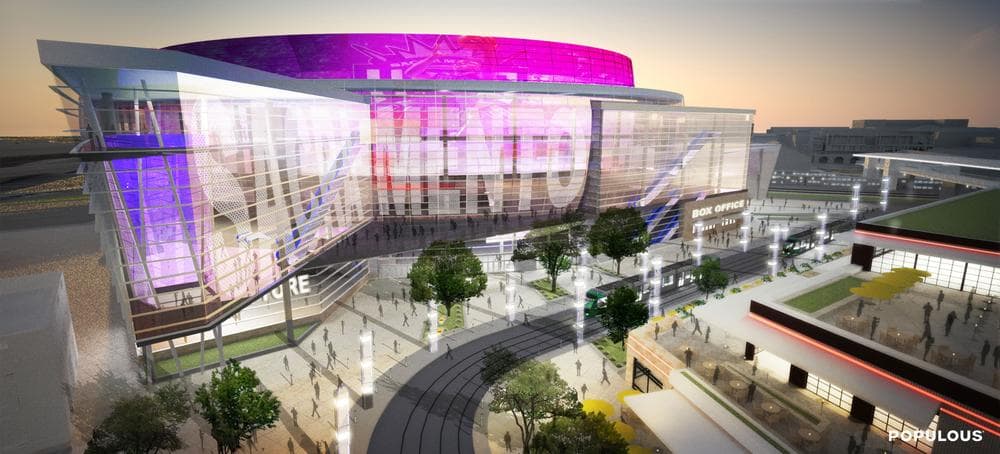 An artist's rendering of what the proposed $391 million new Sacramento Kings arena may look like. (City of Sacramento)