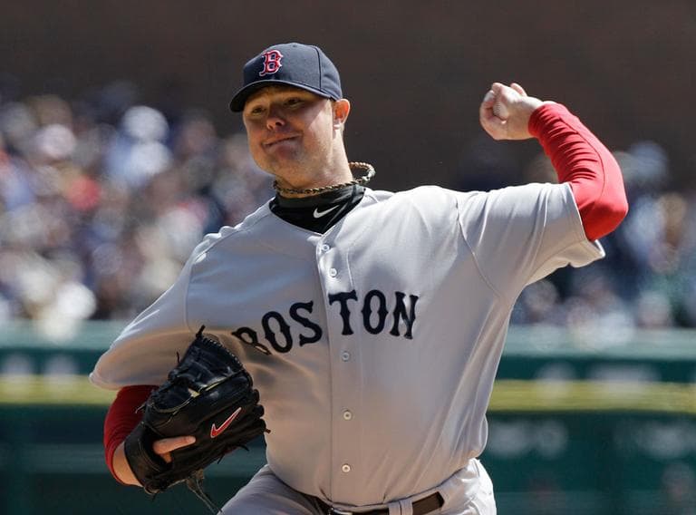 Opening Day Boston Red Sox starter Jon Lester throws during the second inning against the Detroit Tigers in Detroit, Thursday. (AP)