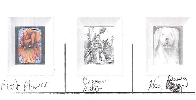 Samples of some of the artwork Joe Donovan has created while in prison. (Courtesy of Joe Donovan) 