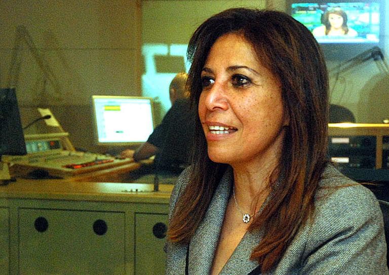 Shahira Amin, a former anchor for Egypt&#039;s state TV. She famously walked off the job in support of the Arab Spring uprisings. (Robin Lubbock/Here &amp; Now)