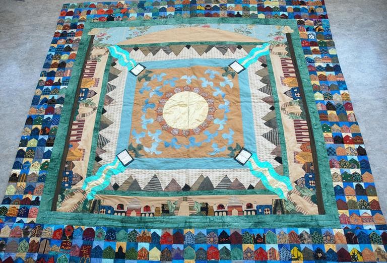 One of the rugs Clara Wainwright created (Robin Lubbock/WBUR)