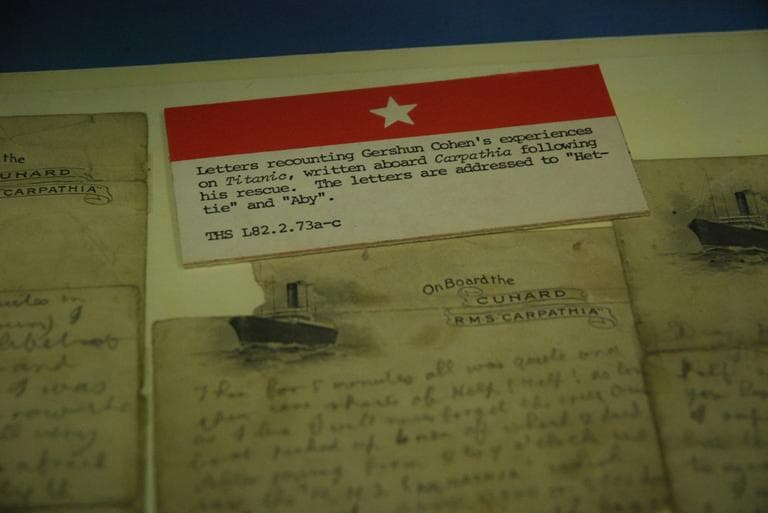 Gus &quot;The Cat&quot; Cohen&#039;s letters from on board the Titanic rescue ship the Carpathia. (Titanic Historical Society)