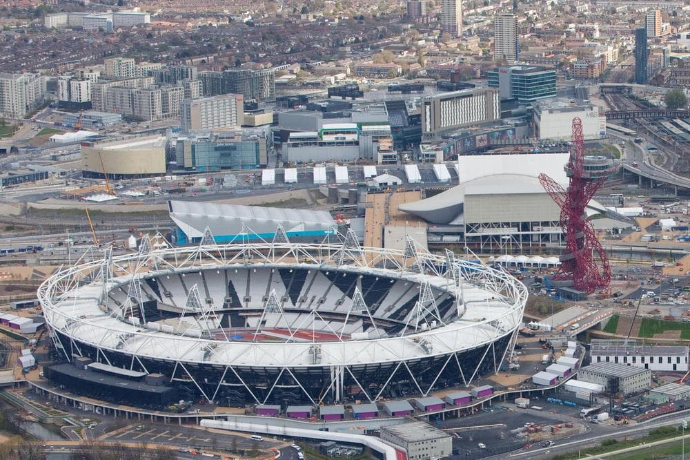 The 2012 Olympic Stadium in London is the first ever designed to be disassembled and recycled. (AP)