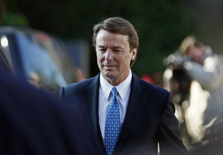 Former U.S. Sen. and presidential candidate John Edwards arrives at federal court in Greensboro, N.C., Monday. (AP)