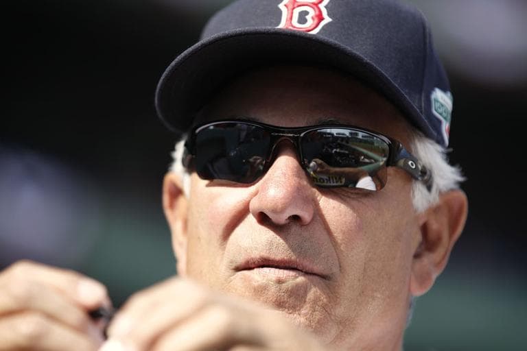 Boston Red Sox manager Bobby Valentine signs an autograph, April 16. (AP)