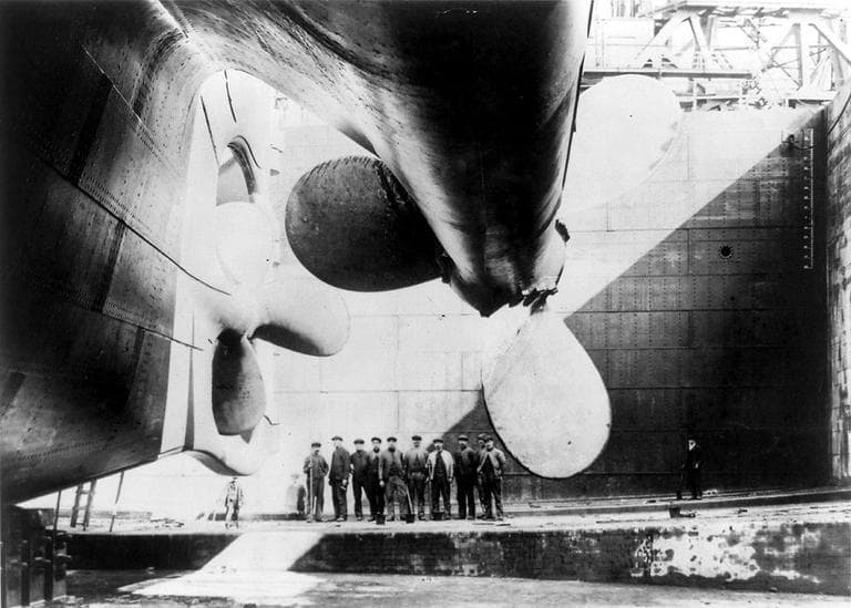 The Titanic's propellers. (Library of Congress)