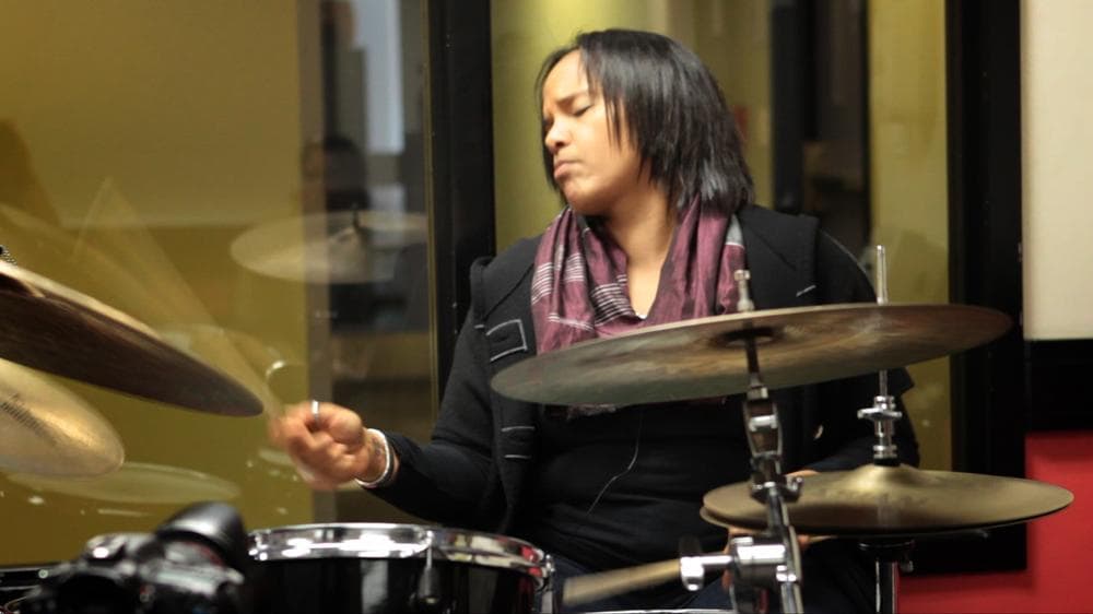 Jazz musician Terri Lyne Carrington (Jesse Costa/WBUR)