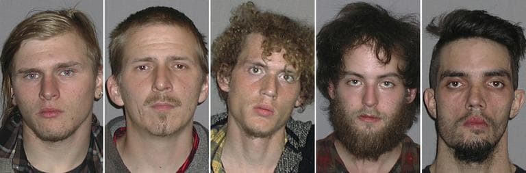 Five men arrested Monday, April 30, 2012, and accused of plotting to blow up a bridge near Cleveland, Ohio. (AP/FBI)