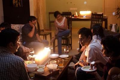 A party at the new apartment Prashant Jeloka and Meenal Bagla are renting in Gurgaon, India. (Courtesy)