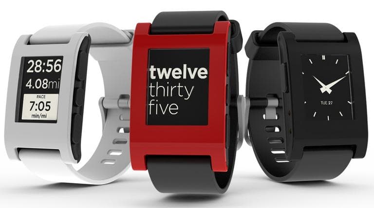 Founders of the Pebble watch raised more than $10 million on the crowdfunding website, Kickstarter. They stopped taking orders Thursday after selling 85,000 watches. (Pebble)