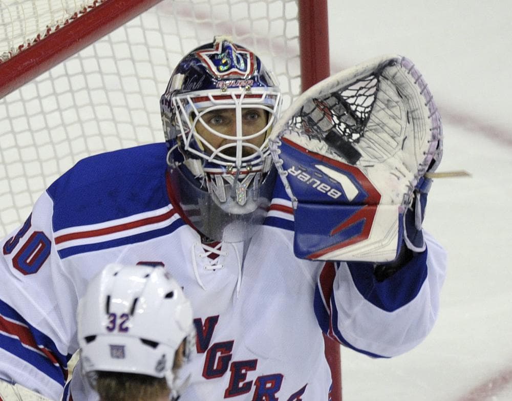 Goalie Henrik Lundqvist hopes the Rangers can catch the Capitals in Game 7 of the Eastern Conference semifinals. (AP)