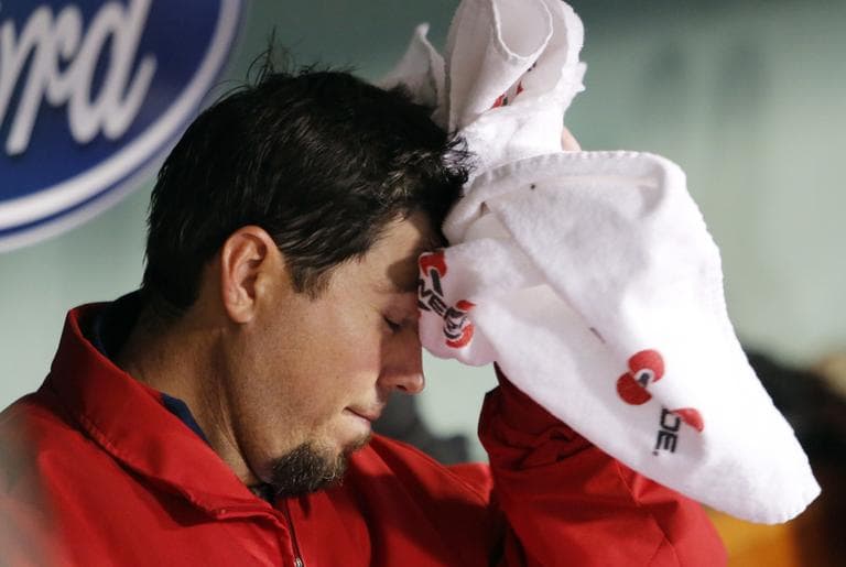 Josh Beckett lasted just 2 1-3 innings while giving up seven runs against the Cleveland Indians. (AP)