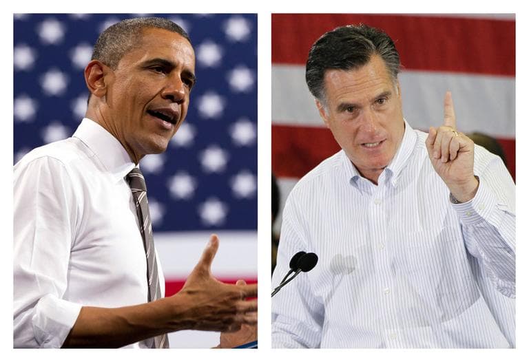 President Barack Obama, left, and Republican presidential candidate Mitt Romney (AP)