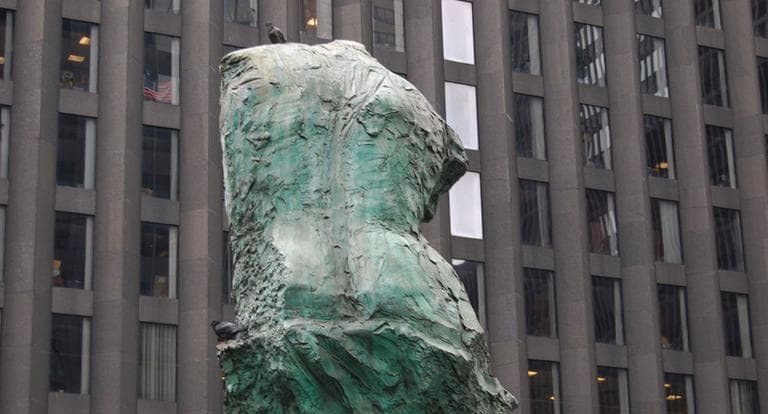 Venus De Milo sculpture in front of the Calyon building in Manhattan, home of the Dewey &amp; Laboeuf LLP headquarters. (Courtesy Michelle Verdugo)