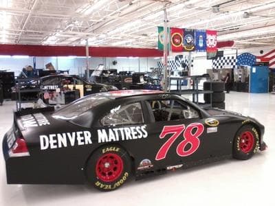 A Furniture Row Racinig #78 Chevrolet Impala sits in the team's Denver, CO shop. Furniture Row is the only NASCAR Sprint Cup team headquartered outside the Carolinas.