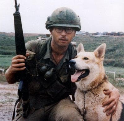 Sgt. Robert Kollar with his scout dog Rebel in 1968 (Courtesy Robert Kollar)